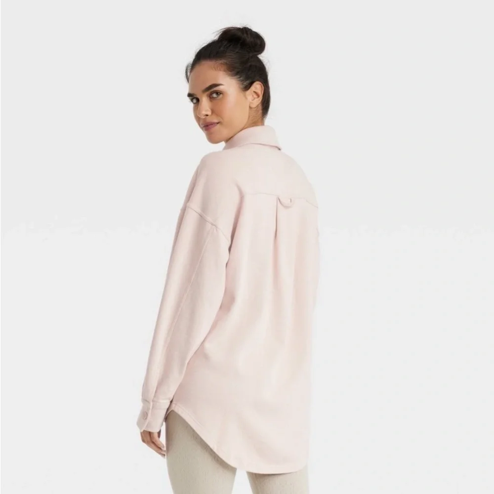 Women's French Terry Button Down Shacket
- JoyLab™ Ivory new - Picture 2 of 8